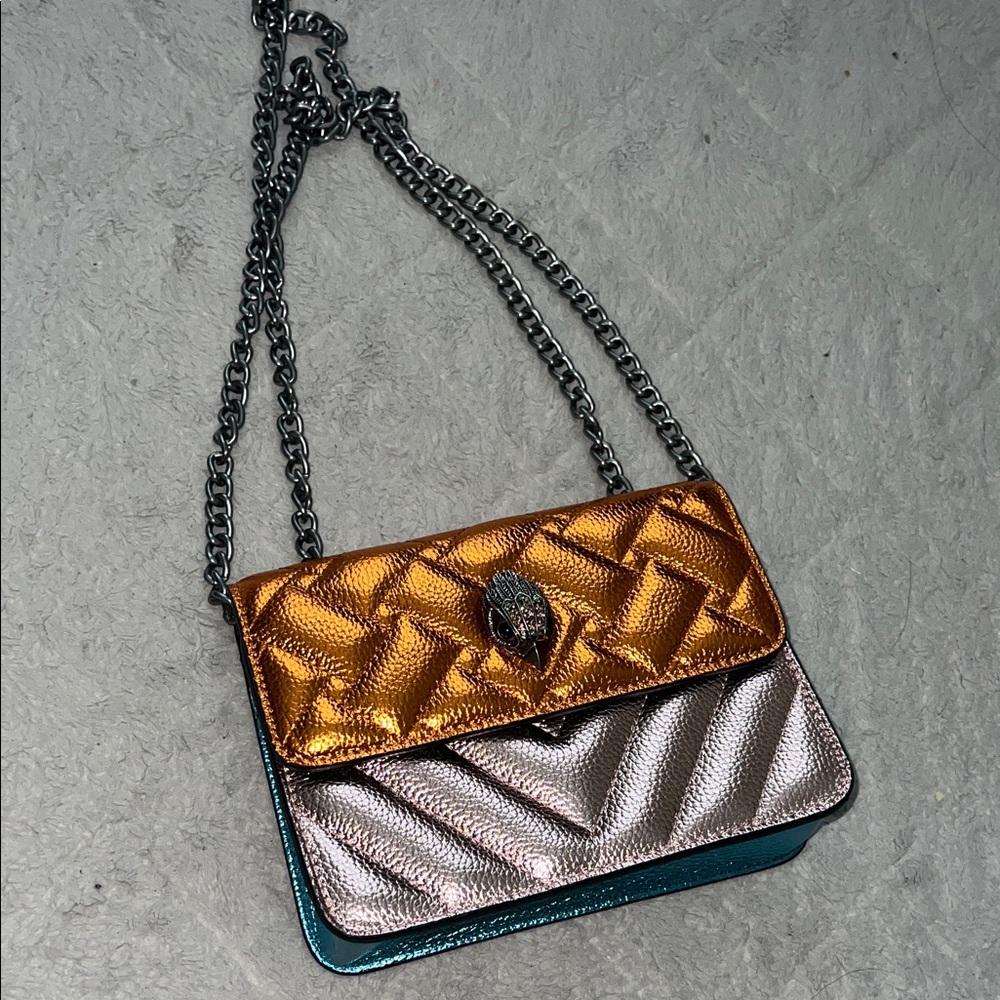 Metallic Gold and Silver Quilted Women's Bag